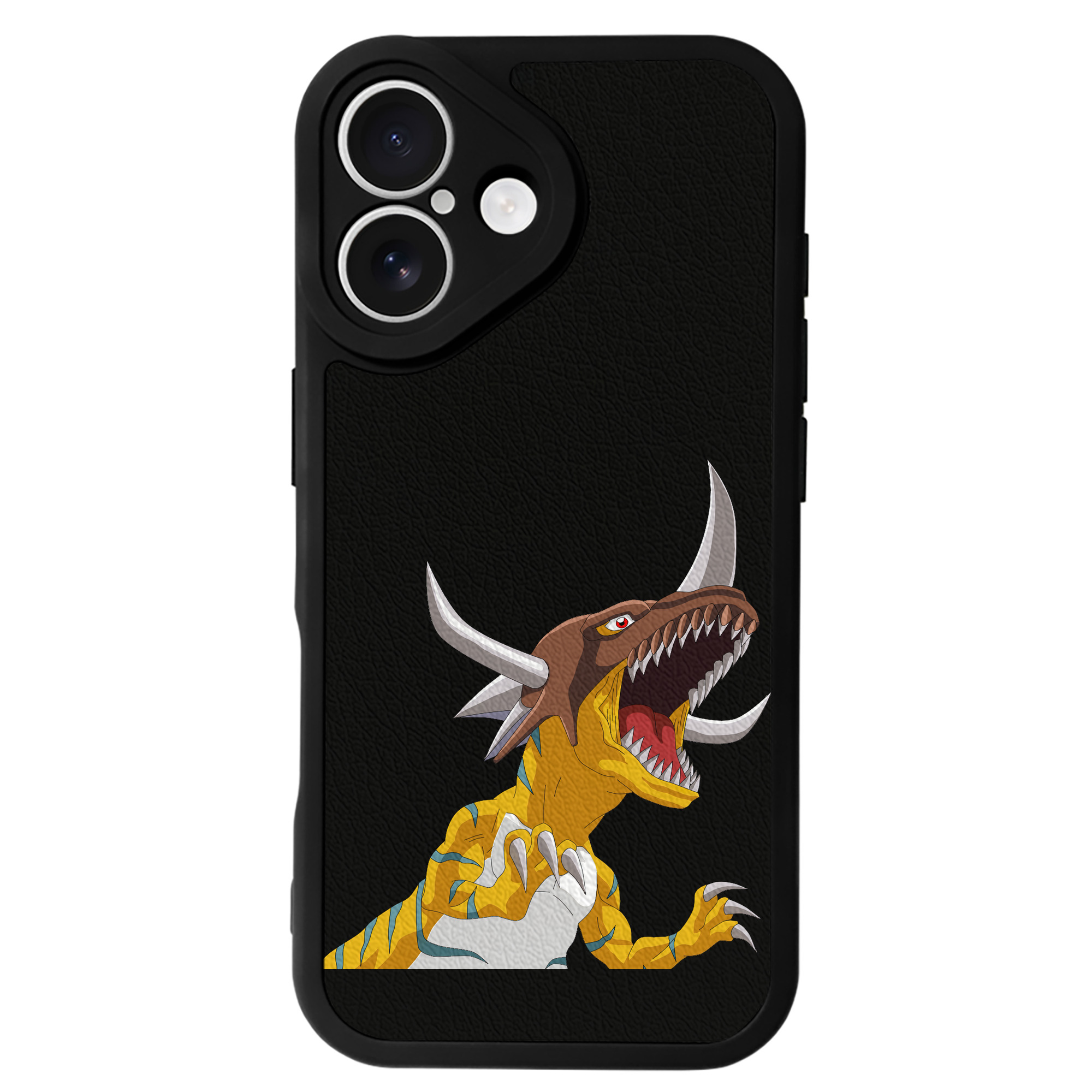 （画像用） Digimon デジタルモンスター/デジモン 【iPhone 16シリーズ対応】シリコンスマホケース（レザー調） 材質：シリコン